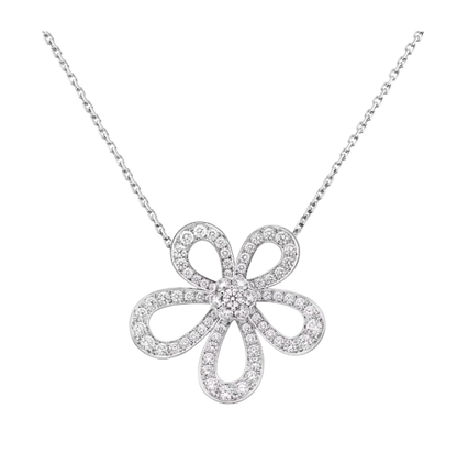 [⭐Glow Musel]FLOWERLACE NECKLACE FULL DIAMONDS