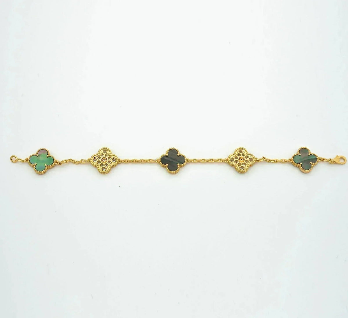 [⭐Glow Muse] CLOVER 5 MOTIF GRAY MOP BRACELET COLLECTION
