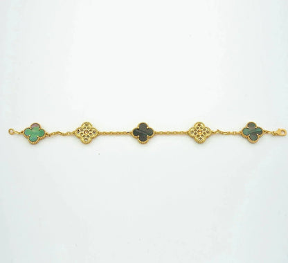 [⭐Glow Muse] CLOVER 5 MOTIF GRAY MOP BRACELET COLLECTION