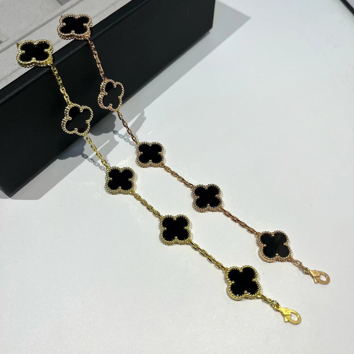 [⭐Glow Muse] CLOVER 5 MOTIF ONYXS BRACELET COLLECTION