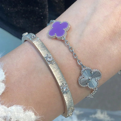 [⭐Glow Muse] CLOVER 5 MOTIF VIOLET BRACELET COLLECTION