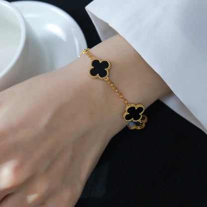 [⭐Glow Muse] CLOVER 5 MOTIF ONYXS BRACELET COLLECTION