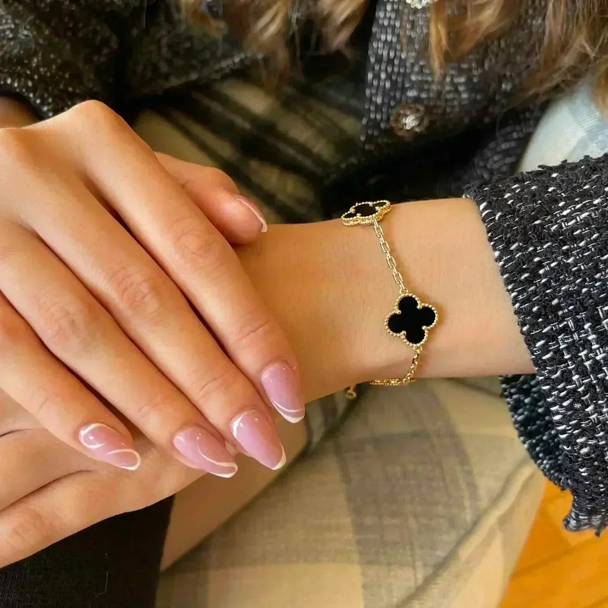 [⭐Glow Muse] CLOVER 5 MOTIF ONYXS BRACELET COLLECTION