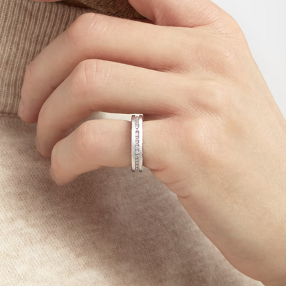[Glow Muse]ZERO 1 ONE-BAND PAVED DIAMONDS ON THE SPIRAL RING