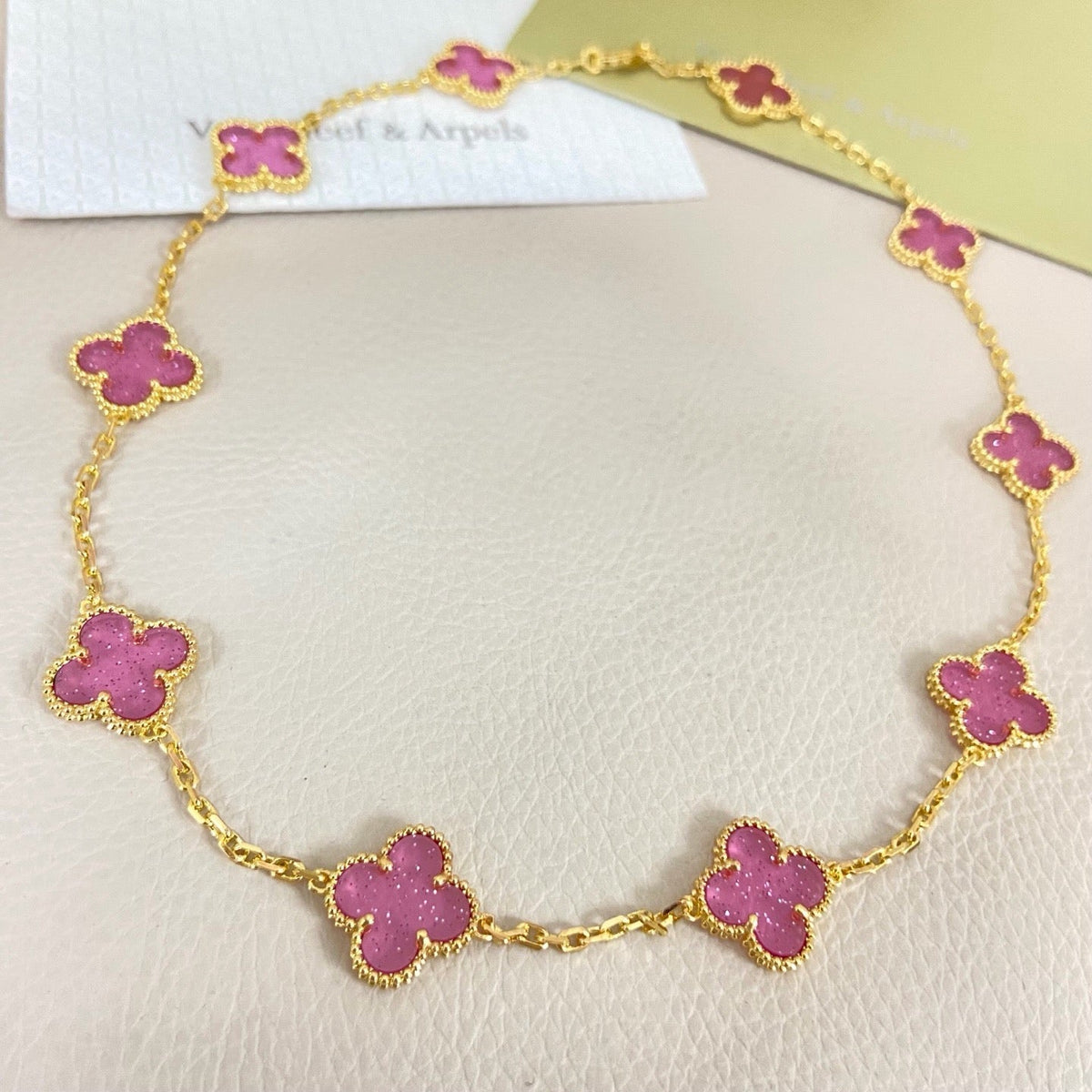 [⭐Glow Muse]CLOVER 10 MOTIFS  NEW BUBBLE PINK ENAMEL