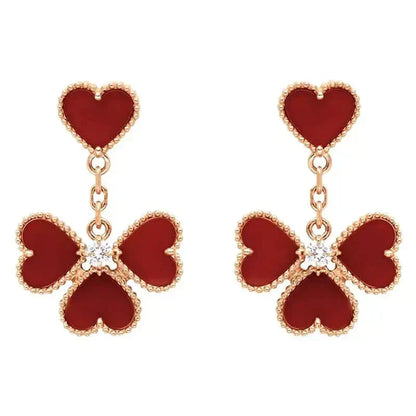 [Glow Muse]SWEET CLOVER CARNELIAN EARRINGS