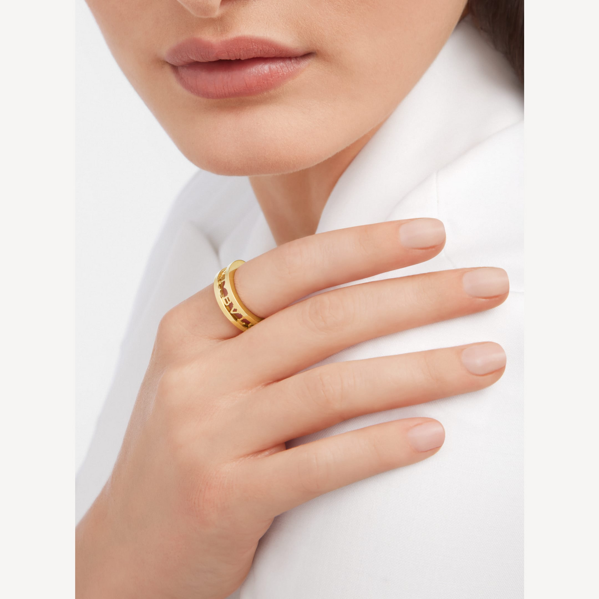[Glow Muse]ZERO 1 ONE-BAND WITH OPENWORK LOGO SPIRAL RING