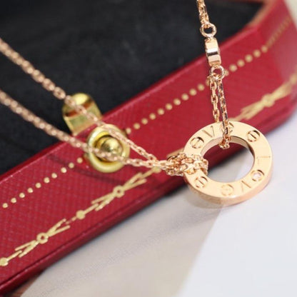 [Glow Muse]LOVE NECKLACE ADJUSTABLE ROSE GOLD 2 DIAMOND