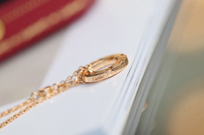 [Glow Muse]LOVE NECKLACE ADJUSTABLE ROSE GOLD 2 DIAMOND