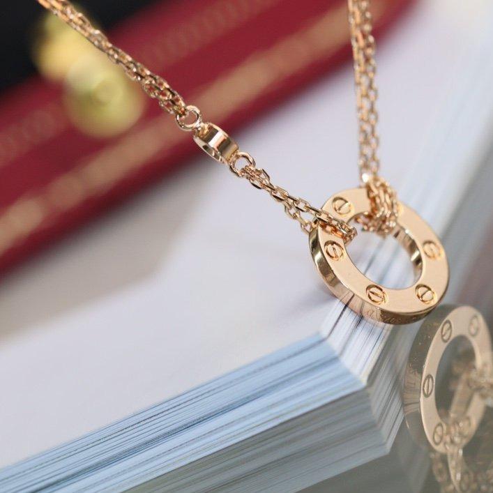 [Glow Muse]LOVE NECKLACE ADJUSTABLE ROSE GOLD 2 DIAMOND