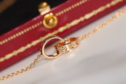 [Glow Muse]LOVE NECKLACE PINK GOLD AND SILVER