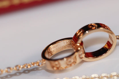 [Glow Muse]LOVE NECKLACE PINK GOLD AND SILVER