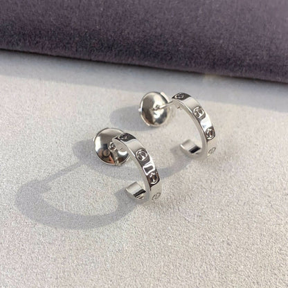 [Glow Muse]LOVE EARRINGS 2.65MM SILVER