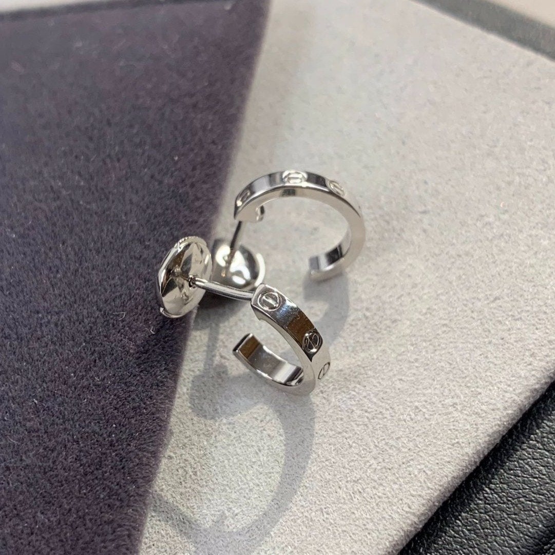 [Glow Muse]LOVE EARRINGS 2.65MM SILVER
