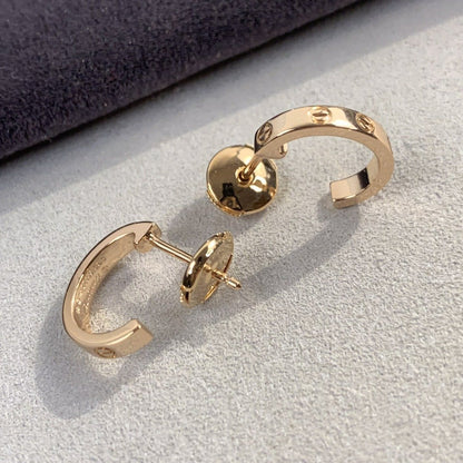 [Glow Muse]LOVE EARRINGS 2.65MM PINK GOLD