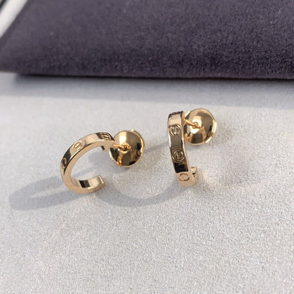 [Glow Muse]LOVE EARRINGS 2.65MM PINK GOLD