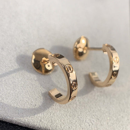 [Glow Muse]LOVE EARRINGS 2.65MM PINK GOLD