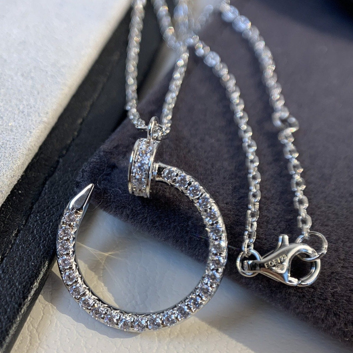 [Glow Muse]JUSTE NECKLACE SILVER DIAMONDS