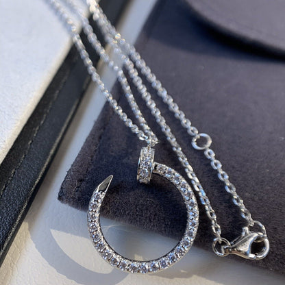 [Glow Muse]JUSTE NECKLACE SILVER DIAMONDS