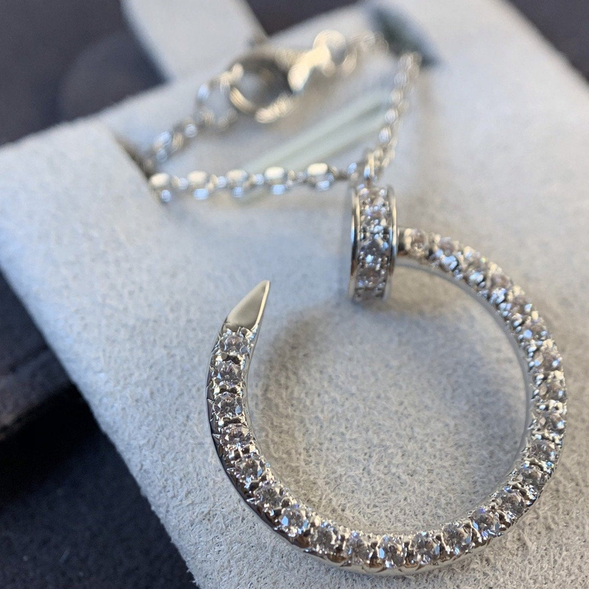[Glow Muse]JUSTE NECKLACE SILVER DIAMONDS