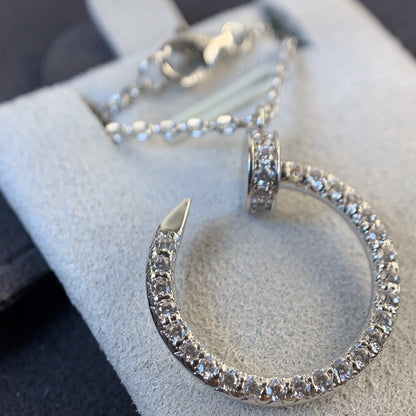 [Glow Muse]JUSTE NECKLACE SILVER DIAMONDS