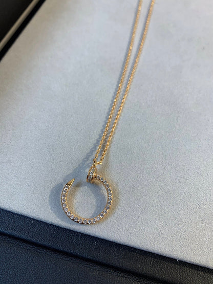 [Glow Muse]JUSTE NECKLACE PINK GOLD DIAMONDS