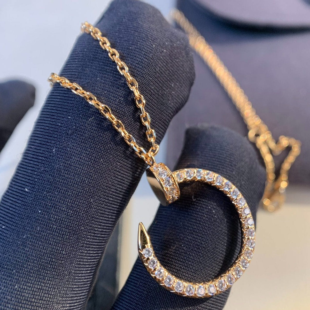 [Glow Muse]JUSTE NECKLACE PINK GOLD DIAMONDS