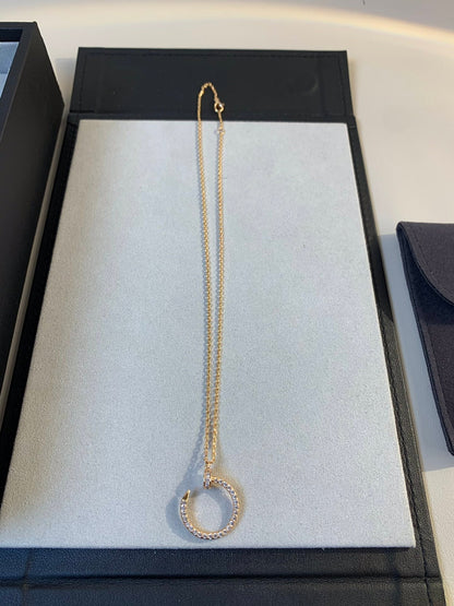 [Glow Muse]JUSTE NECKLACE PINK GOLD DIAMONDS