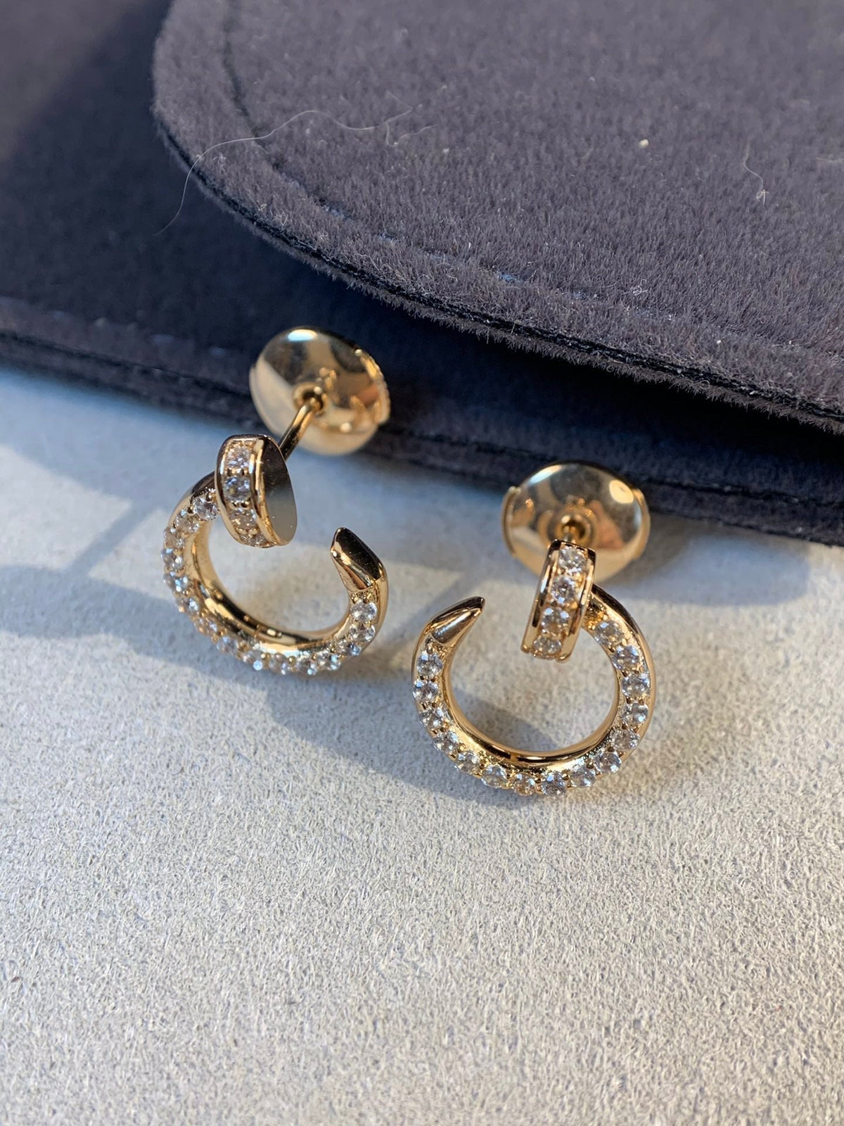 [Glow Muse]JUSTE EARRINGS GOLD DIAMONDS