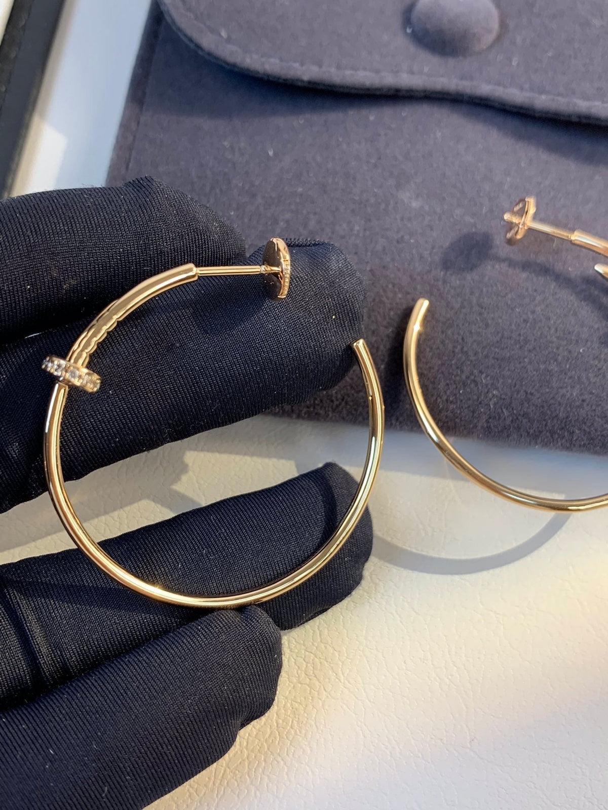 [Glow Muse]JUSTE EARRINGS GOLD DIAMONDS 1.8MM