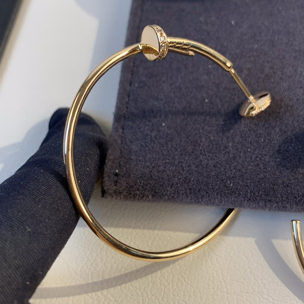 [Glow Muse]JUSTE EARRINGS GOLD DIAMONDS 1.8MM