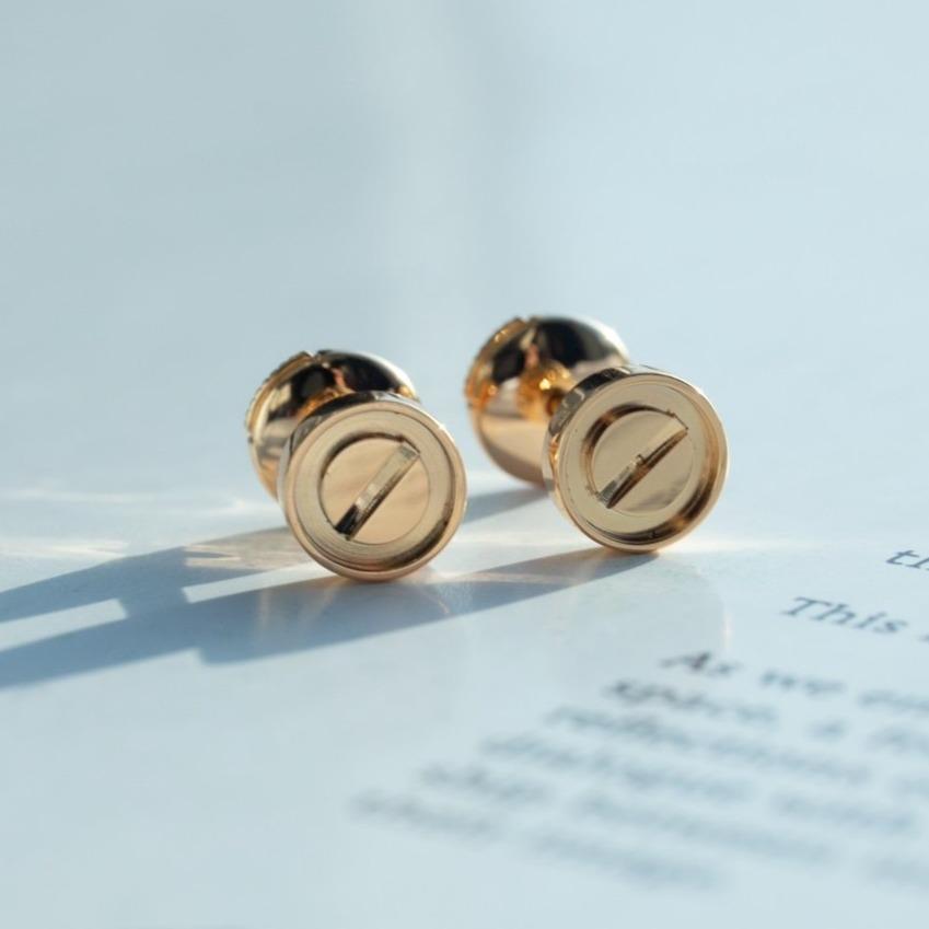 [Glow Muse]LOVE EARRINGS PINK GOLD 10MM