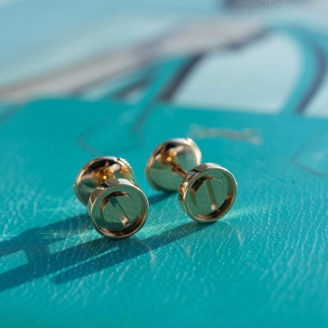 [Glow Muse]LOVE EARRINGS PINK GOLD 10MM
