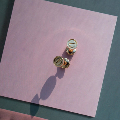 [Glow Muse]LOVE EARRINGS PINK GOLD 10MM