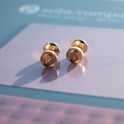 [Glow Muse]LOVE EARRINGS PINK GOLD 10MM