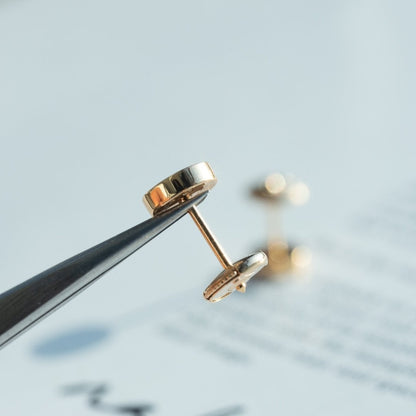 [Glow Muse]LOVE EARRINGS PINK GOLD 10MM