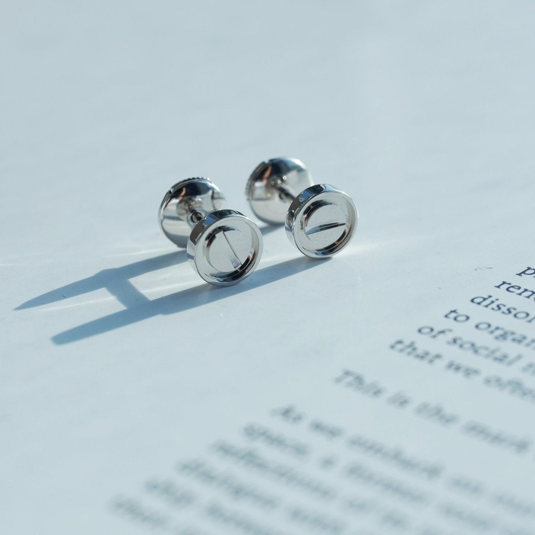 [Glow Muse]LOVE EARRINGS SILVER 10MM