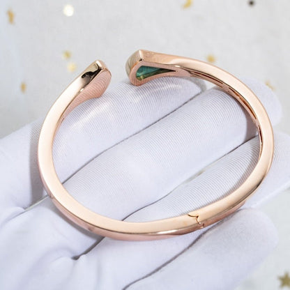 [Glow Muse]DREAM BRACELET OPEN MALACHITE PINK GOLD