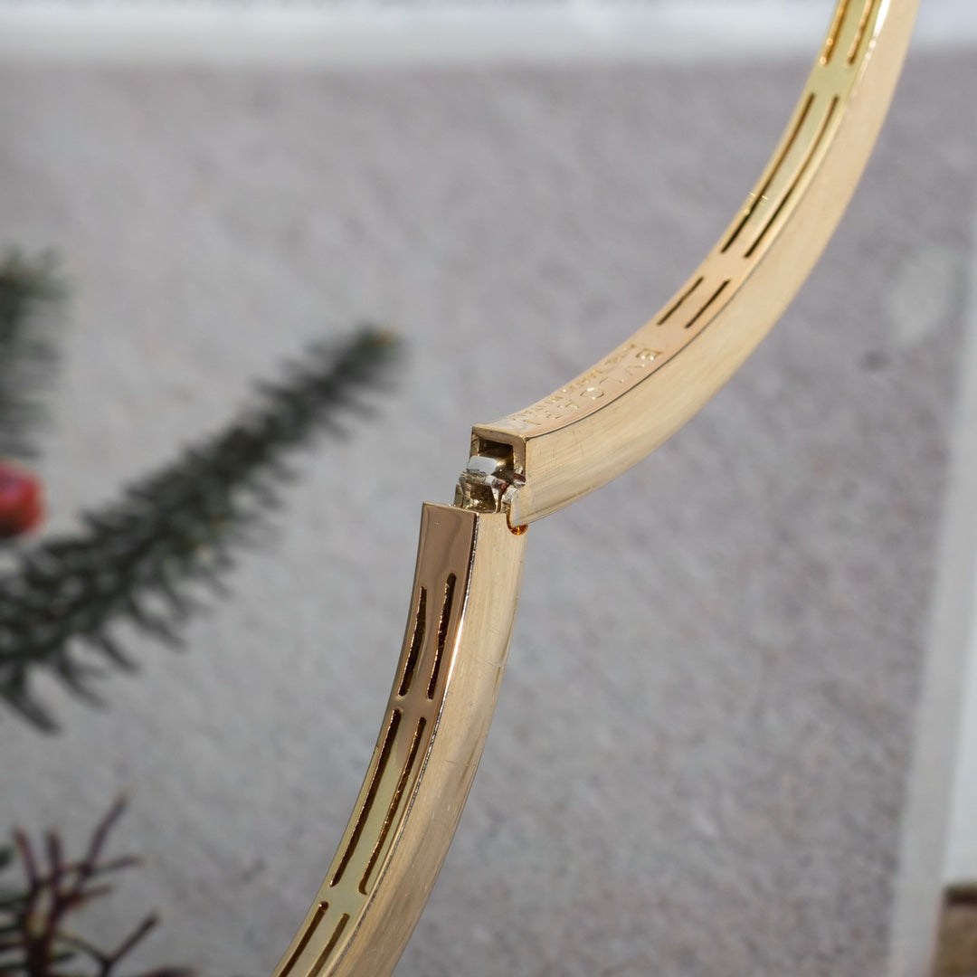 [Glow Muse]SERPENTI BRACELET PINK GOLD DIAMOND DOUBLE SNAKE