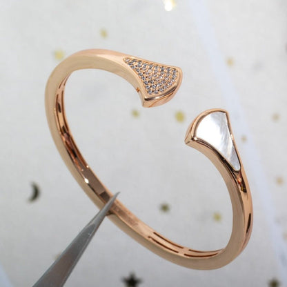 [Glow Muse]DREAM BRACELET OPEN PINK GOLD MOP DIAMOND