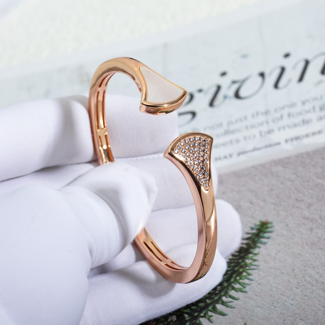 [Glow Muse]DREAM BRACELET OPEN PINK GOLD MOP DIAMOND