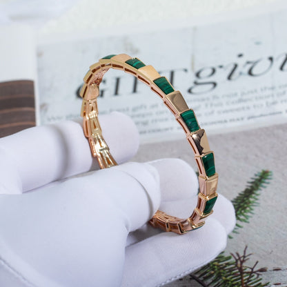 [Glow Muse]SERPENTI BRACELET PINK GOLD MALACHITE