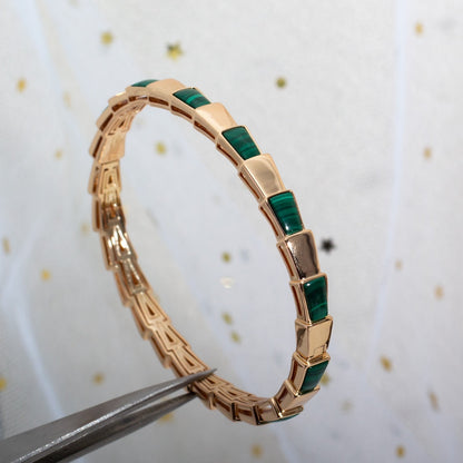 [Glow Muse]SERPENTI BRACELET PINK GOLD MALACHITE