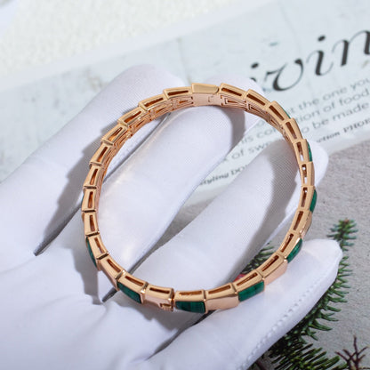 [Glow Muse]SERPENTI BRACELET PINK GOLD MALACHITE