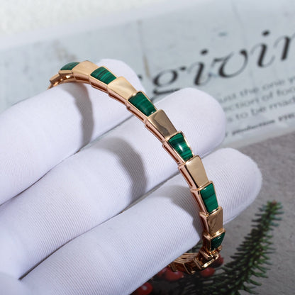 [Glow Muse]SERPENTI BRACELET PINK GOLD MALACHITE
