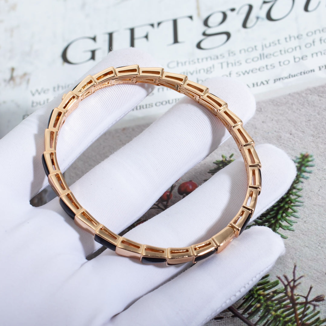 [Glow Muse]SERPENTI BRACELET PINK GOLD ONYX