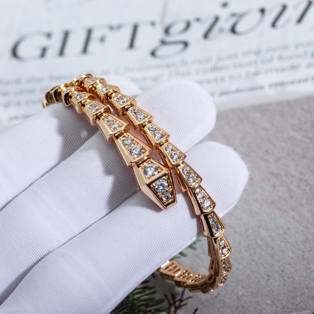 [Glow Muse]SERPENTI BRACELET 6.8MM PINK GOLD DIAMOND