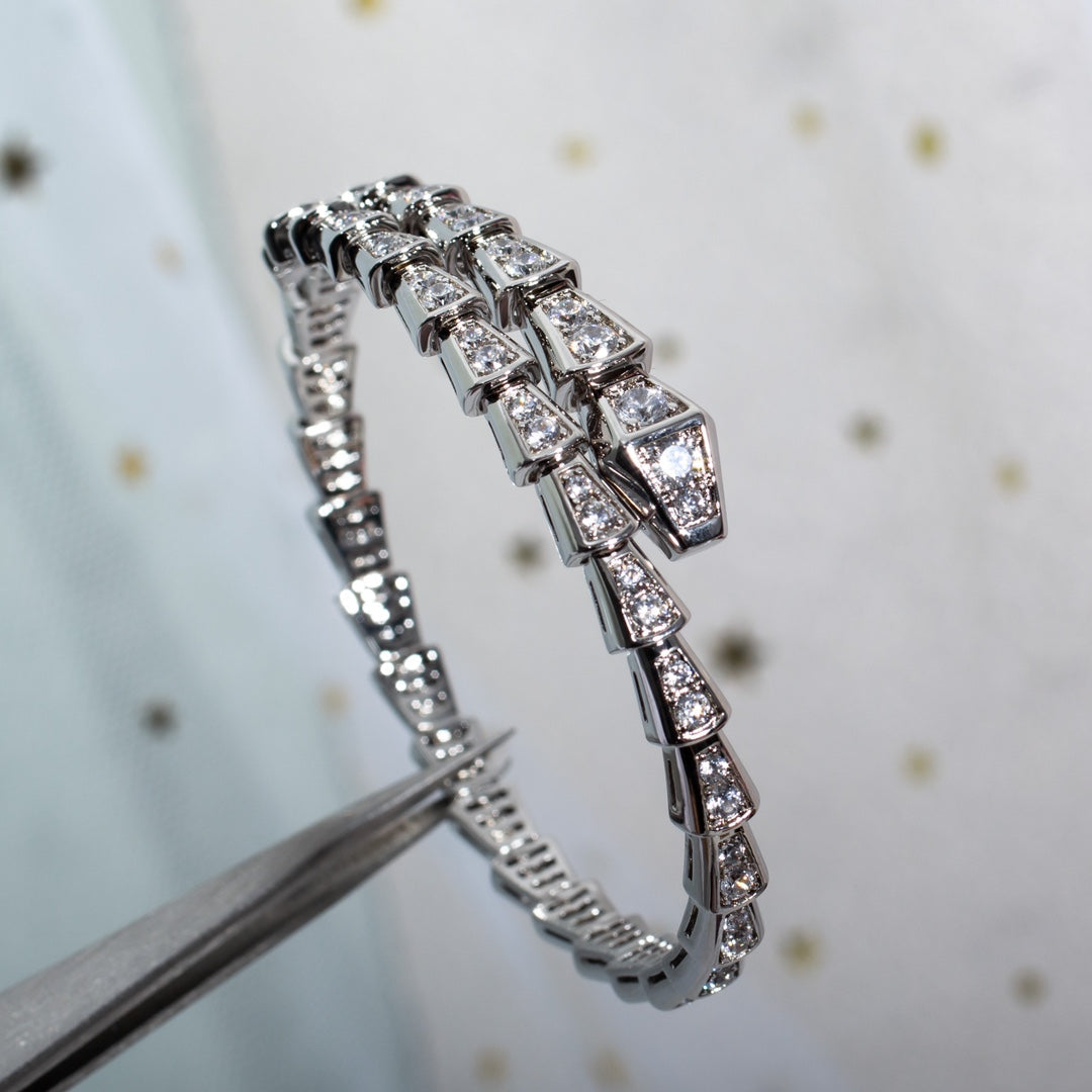 [Glow Muse]SERPENTI BRACELET 6MM SILVER DIAMOND