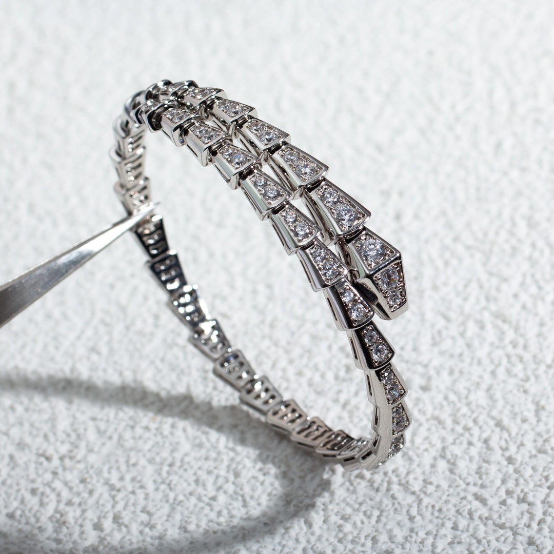 [Glow Muse]SERPENTI BRACELET 6MM SILVER DIAMOND