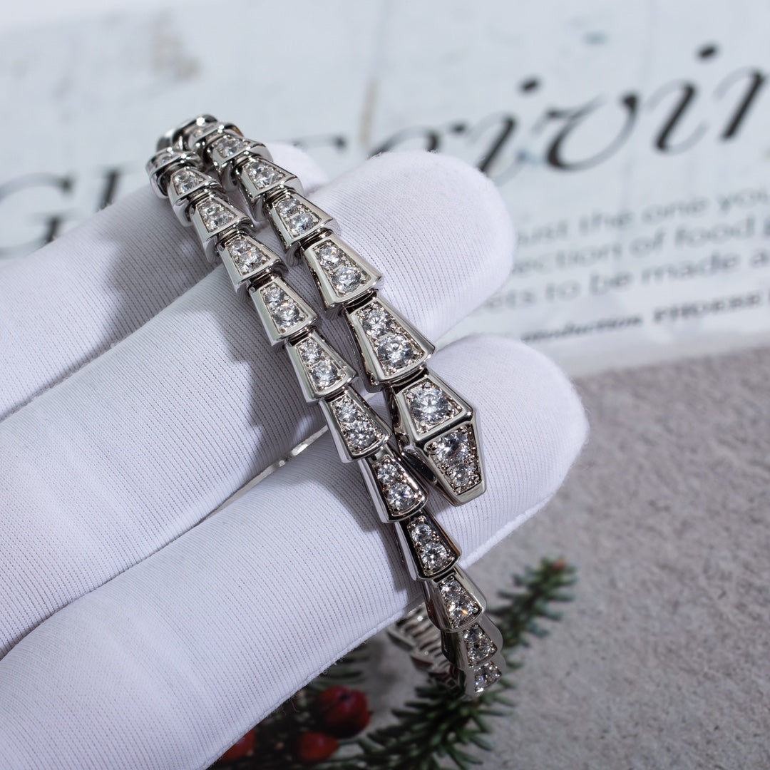 [Glow Muse]SERPENTI BRACELET 6MM SILVER DIAMOND
